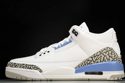 JORDAN “UNC” AIR WHITE 3 RETRO 0912